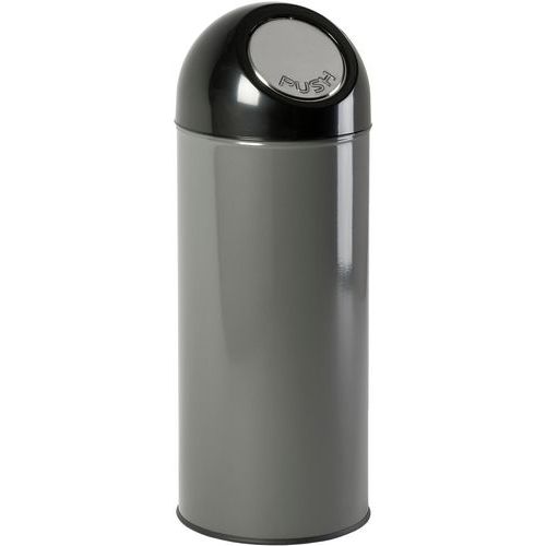 Poubelle Bullet Sans Liner 55l Gris Métallisé