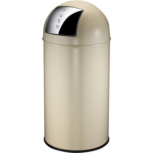 Poubelle Push Can 40l Crème