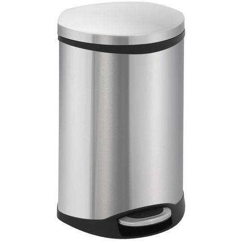 Poubelle Shell 18l Inox Mat