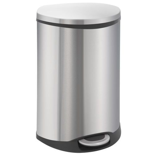 Poubelle Shell 50l Inox Mat