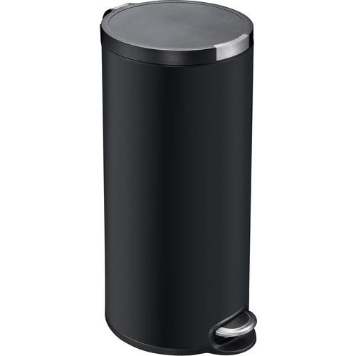 Poubelle À Pédale Artistic 30 L Eko Noir Mat