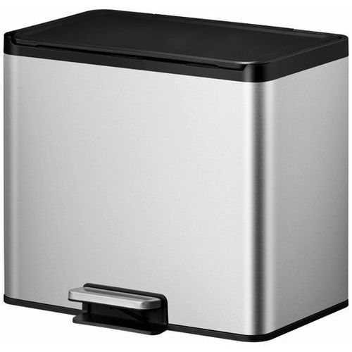 Poubelle à Pédale Essential Recycler Step Bin 20+9 L Inox Mat