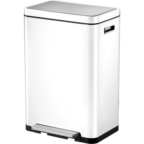 Poubelle à Pédale X-cube Tri Sélectif 20+20l Blanc