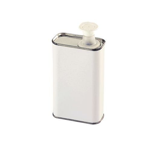 Bidon rectangulaire en fer blanc extérieur 250 ml - Bec verseur, 71x36x119 mm, 100% recyclable