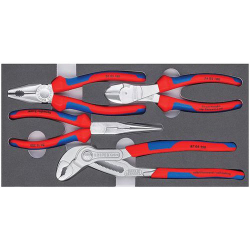 Jeu de 4 pinces Basic Chrom - 00 20 01 V17_Knipex Jeu de 4 pinces Basic Chrom - 00 20 01 V17_Knipex
