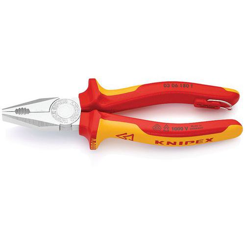 Pince 180mm Avec Tranchant - Isolée 1000v - Oeillet Antichute