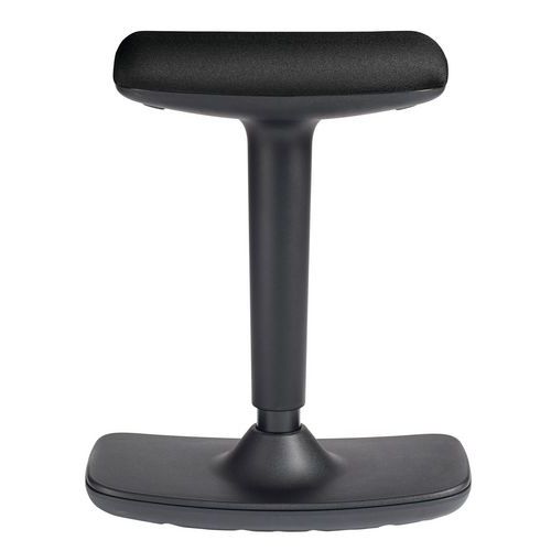 GGI - Tabouret Kallo Culbuto Pied Noir Assise Tissu Xtrême Noir - Hauteur Réglable 54-78cm - Design Moderne et Confortable
