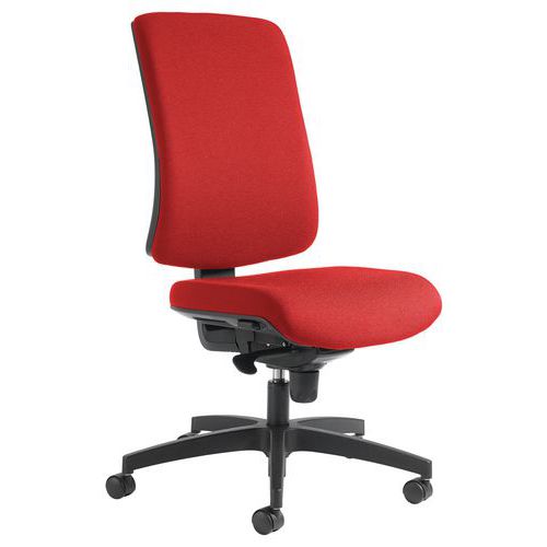 Chaise Oria Pied Noir Dos Assise Rouge