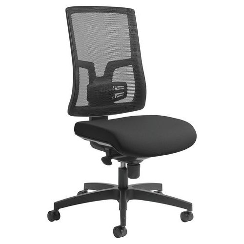 Chaise Oria Pied Noir Dos Résille Assise Noir