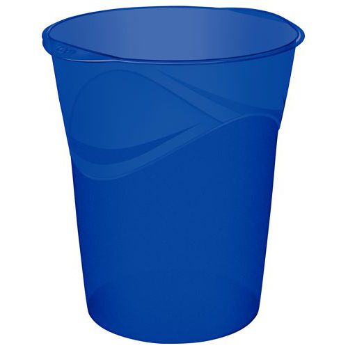 Corbeille A Papier Smiley 14l Bleu Electrique