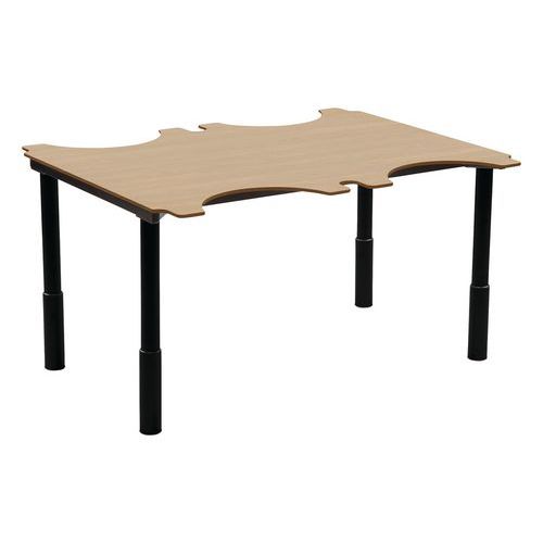 Table Ergo Technic 140x110 Réglable Compact Érable/noir