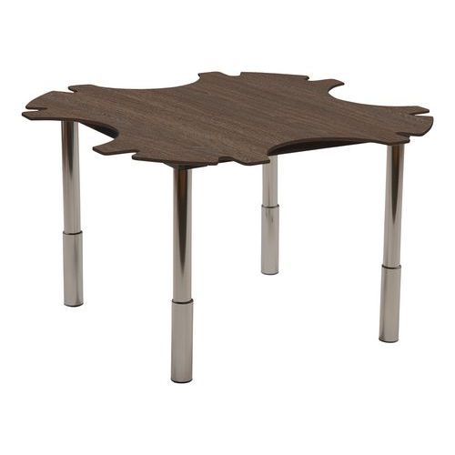 Table Ergo Technic Ø140 Réglable Compact - Brocante/gris