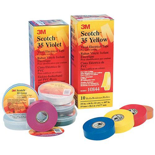 3M - 3m 1 Ruban Vinyle Isolation Électrique De Couleur - Scotch® 35 - 3m