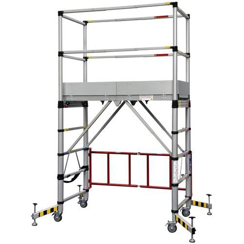 Echafaudage Aluminium Teletower Hauteur De Plancher 2m-58 Kg
