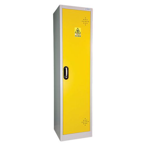 Trionyx - Armoire de sûreté 150L Jaune - 1 porte - Pour produits dangereux (CMR) - Rétention 40L - Fermeture clé et code