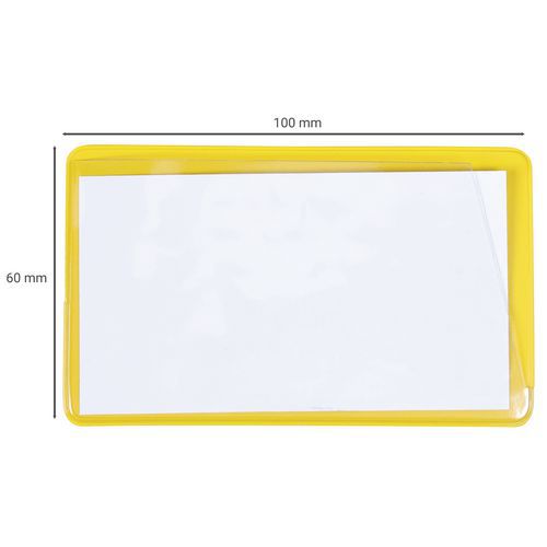 Porte-Étiquette Magnétique Profilé C - Rouleau 50 M X 40 Mm - Pour Étagères Métalliques, Tableaux Blancs - Papier Et Film Inclus
