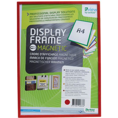 Cadres D'affichage - Rigide - Magnétique - A4 - Rouge