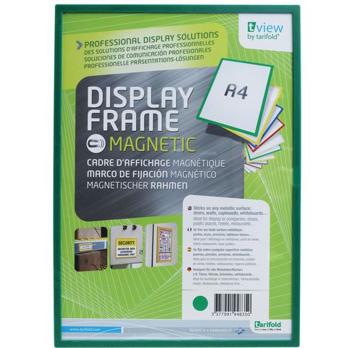 Cadres D'affichage Rigide - Magnétique - A4 - Vert