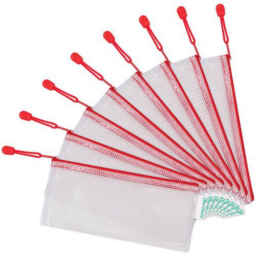 Pochette Renforcée à Zip - Chéquier - Paysage - Rouge