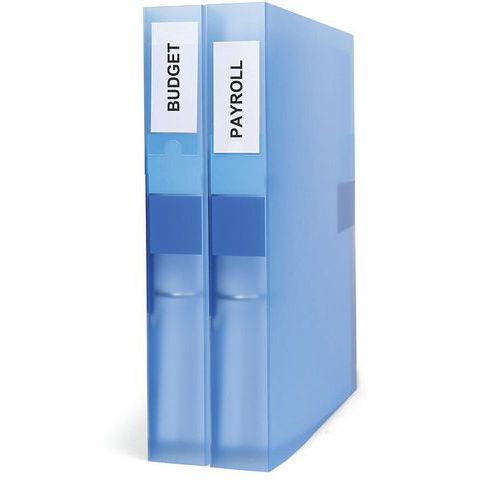 Djois Made By Tarifold - Lot de 20 porte-étiquettes adhésifs transparents 55 x 150 mm - Idéal pour organisation bureau