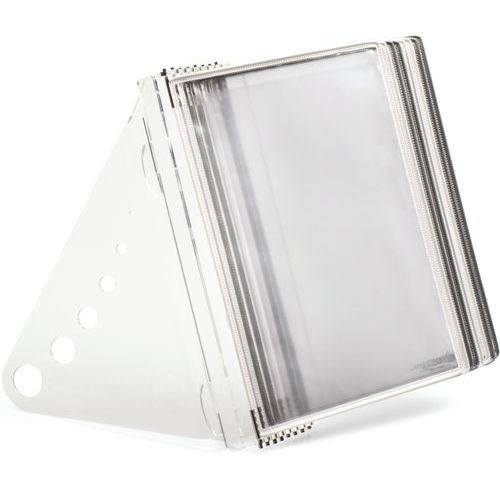 Kit Pupitre Crystal A4 - 8 Poches - Gris Et Blanc