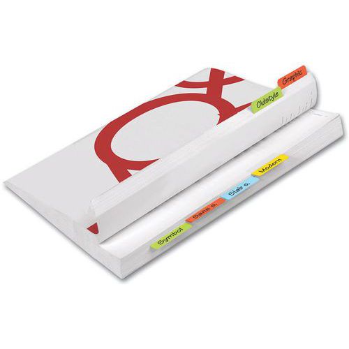 Index Double Face Permanents 12x40 Mm Couleur Assortis X24