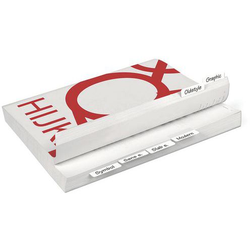 Index Double Face Permanents 12 X 40 Mm Blanc