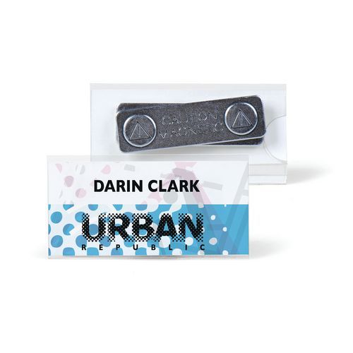 Porte-nom Magnétique - 75 X 40 Mm - Transparent X25