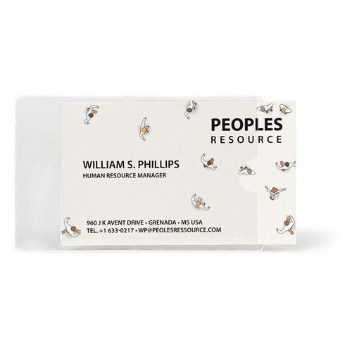 10 Porte-cartes De Visite Adhésif 95x60mm Lot De 10