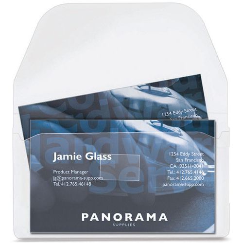 10 Porte-cartes De Visite Adhésifs Avec Rabat 60 X 105 Mm