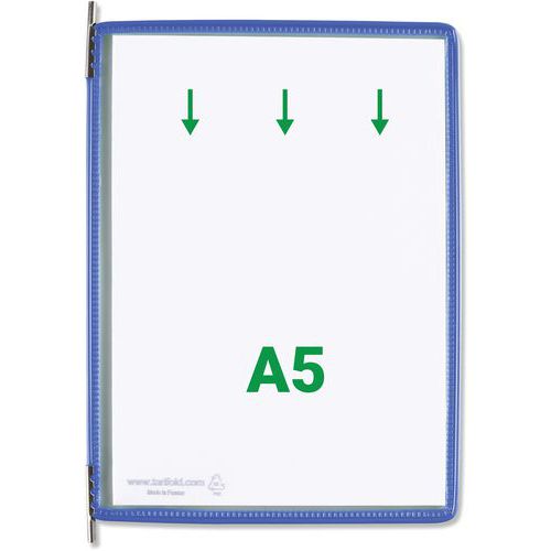 10 Poches à Pivots A5 - Bleu