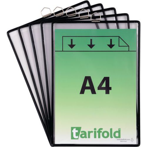 5 Poches à Anse A4 - Portrait - Noir