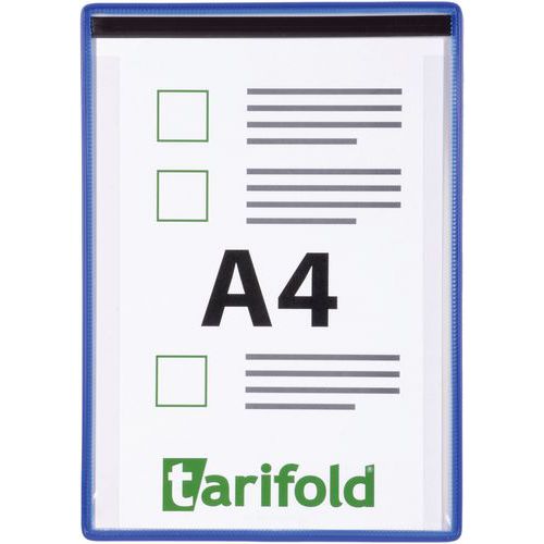 5 Porte-copies Magnétique - Sans Stylo - A4 - Bleu