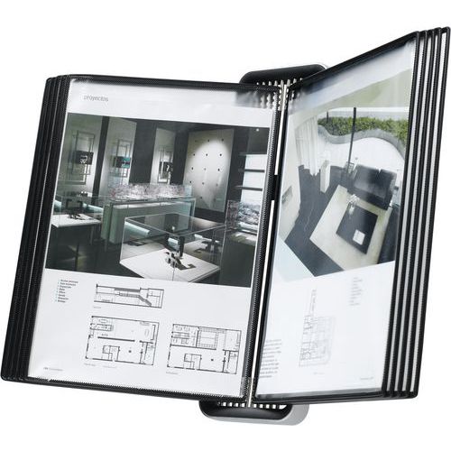 Kit Mural Veo - A4 - 10 Poches à Pivot - Noir