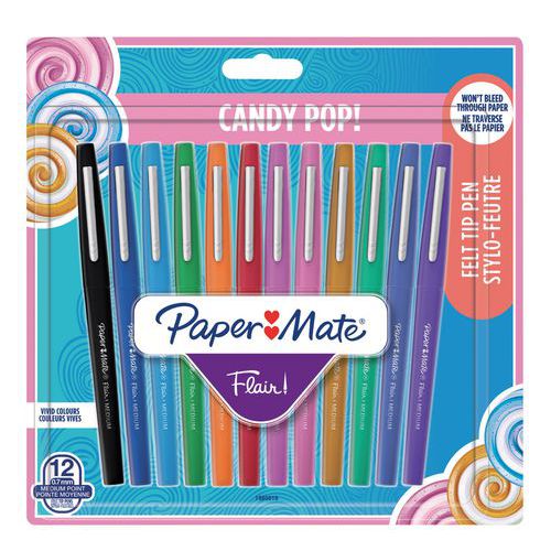 Jeu De 12 Stylo-feutres Flair Candy Pop Assortis