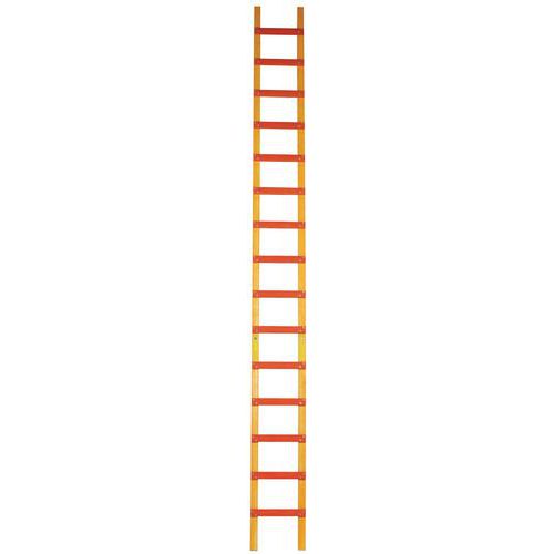 Echelle De Toit Bois - 15 Échelons- Hauteur Maximale 4m