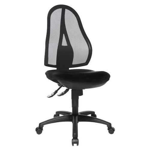 Siège De Bureau Noir/noir Doss. H:58 Cm Ass. P:48 Cm