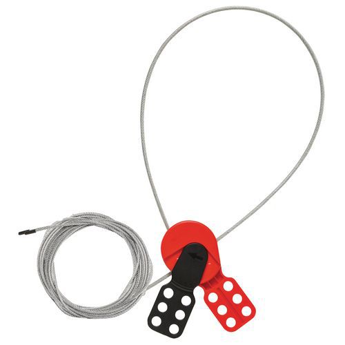 Brady - Système de consignation câble avec pince - 2 m - Sécurité et Fiabilité