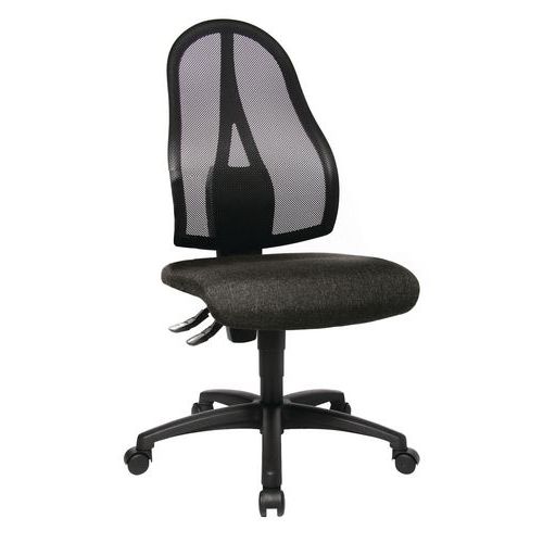 Siège De Bureau Noir/gris Doss. H:58 Cm Ass. P:48 Cm