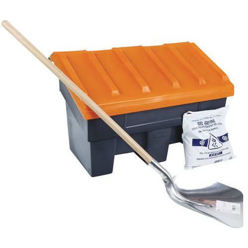 Kit 10 Sac De Sel 10kg + 1 Bac à Sel : 1 Pelle Neige Offerte