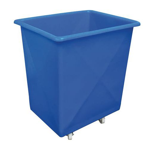Bac Chariot Mobil 225l Bleu Polyethylene