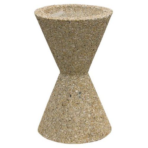 Cendrier Béton Cône Beige 3L - Hauteur 64cm Diamètre 40cm - Design Moderne et Durable