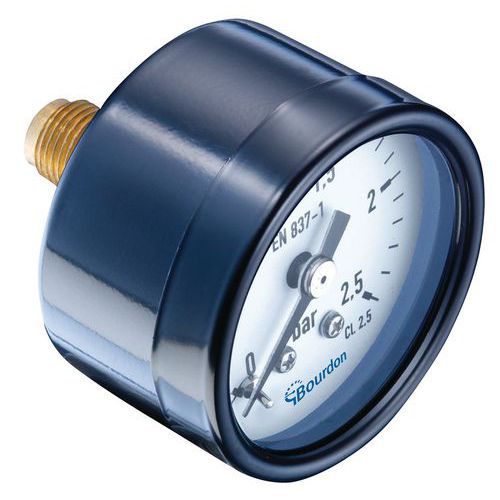 Bourdon - Manomètre Ø 40mm 4 bars Axial Sec - Raccord 1/8" - Garantie 3 ans