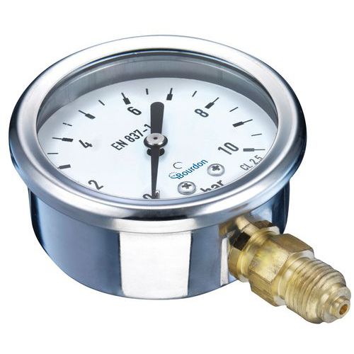 Bourdon - Manomètre radial ø63mm 4 bars - Raccord 1/4" - Garantie 3 ans