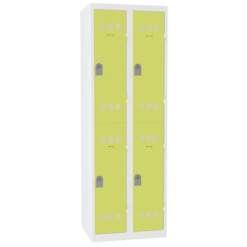 Vestiaire 2 Colonnes 300mm 2 Cases Clés Anis