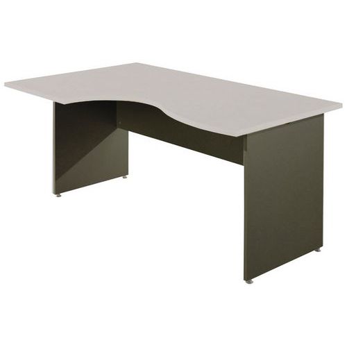 Basik Bureau Compact L160 Ret Gauche Gris Cla Ir/anthracite