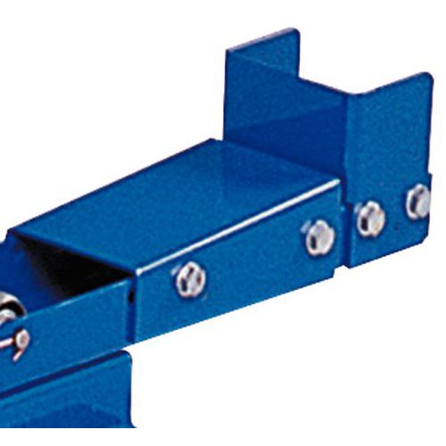 Somefi - Ensemble 1 frein + 1 butée à galets - Hauteur 50 mm - Pour rails acier