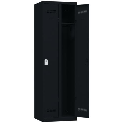 Vestiaire Bureau 2 Colonnes 300mm Clés Noir