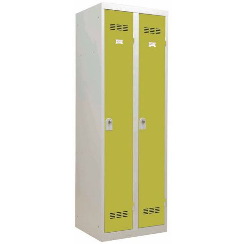 Vestiaire Industrie Propre 2 Colonnes 300mm Moraillon Anis