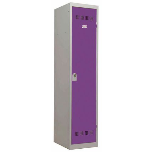 Vestiaire Industrie Sale 1 Colonne 400mm Moraillon Prune